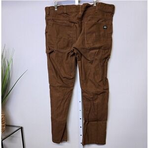 Key Industries Mens Brown Canvas Work Pants‎ Carpenter Utility Size 38x34